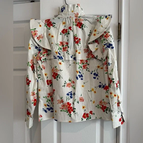 NWT Tuckernuck Winnie Blouse in Morning Light Amaryllis. Size S. - Picture 3 of 5